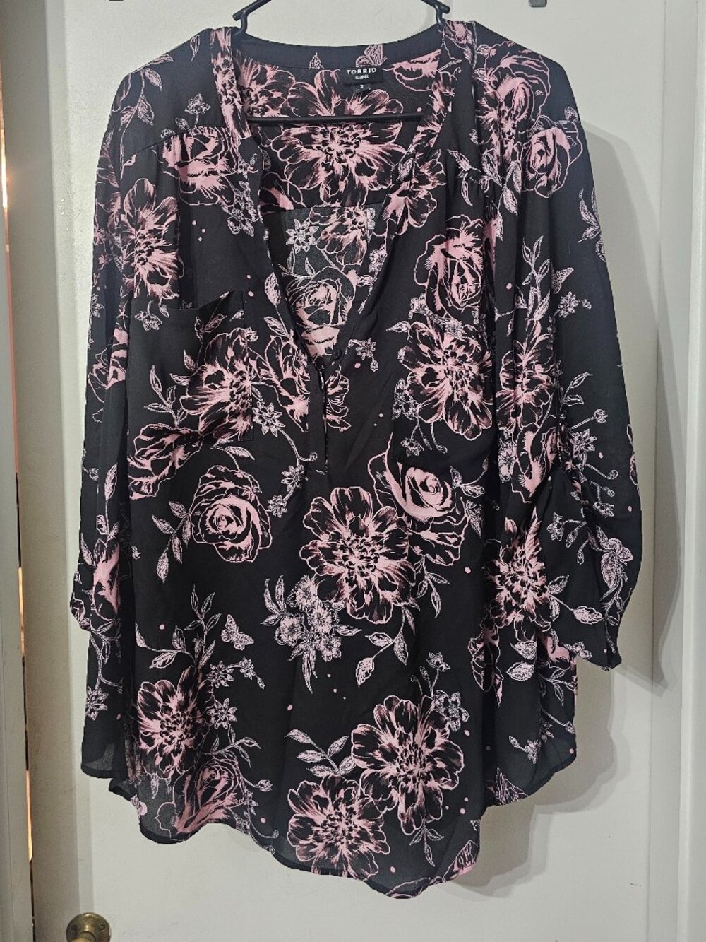 Torrid Harper 3/4 Sleeve Blouse